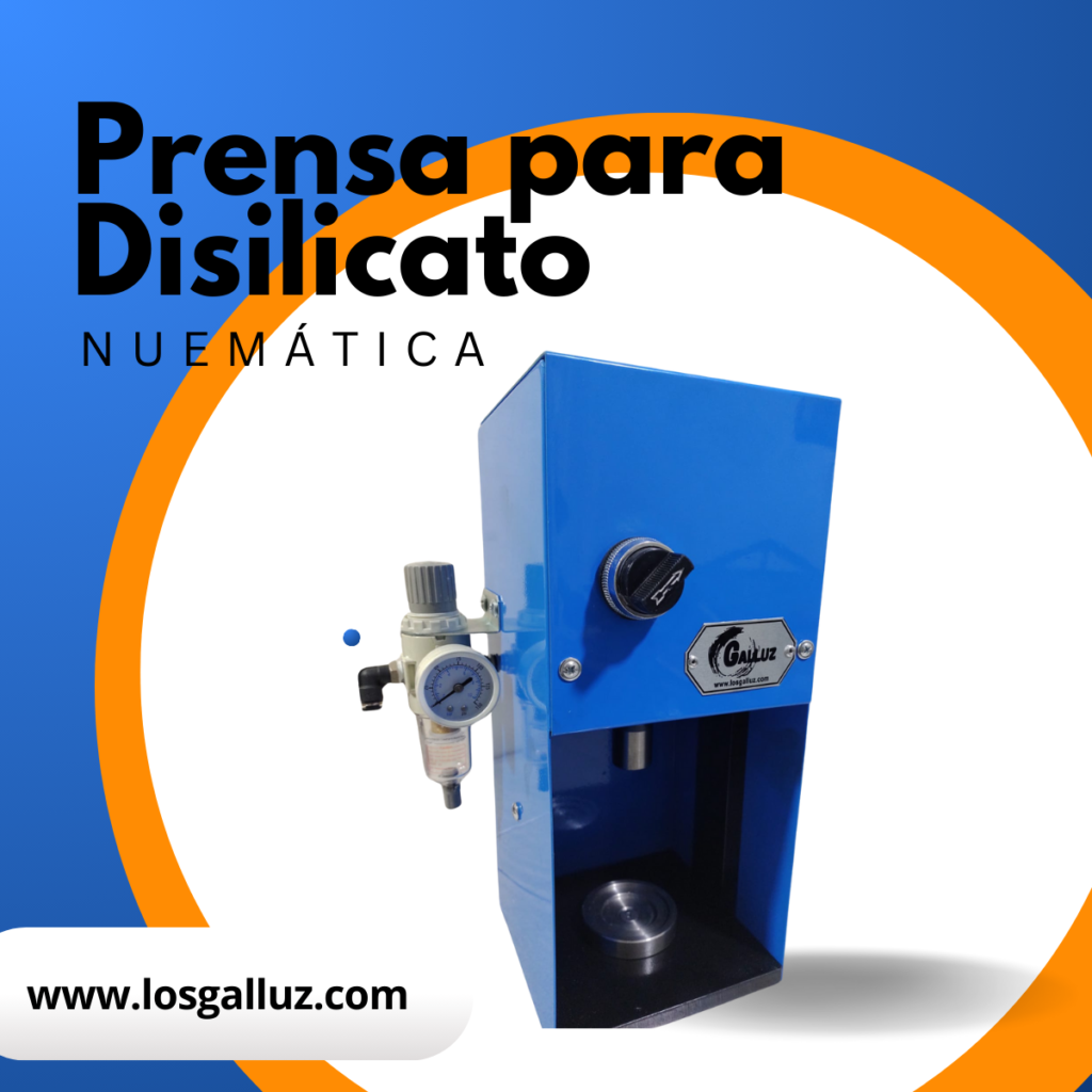 Permite aplicar presión controlada sobre las pastillas de disilicato, un material cerámico conocido por su resistencia y estética.